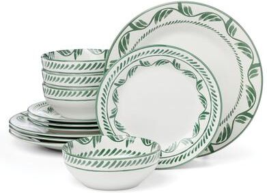 Oneida Solear Green 12-Piece Dinnerware Set
