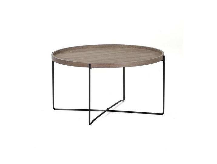Wohnando Couchtisch Couchtisch Alexandros 74x74x38, in moderner Eichenoptik, braun, Wohnzimmer, Sofatisch, Minimaltisches Design, Holz Dekor