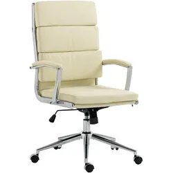 CLP Bürostuhl Cleveland Kunstleder   Farbe: creme, Material: Kunstleder