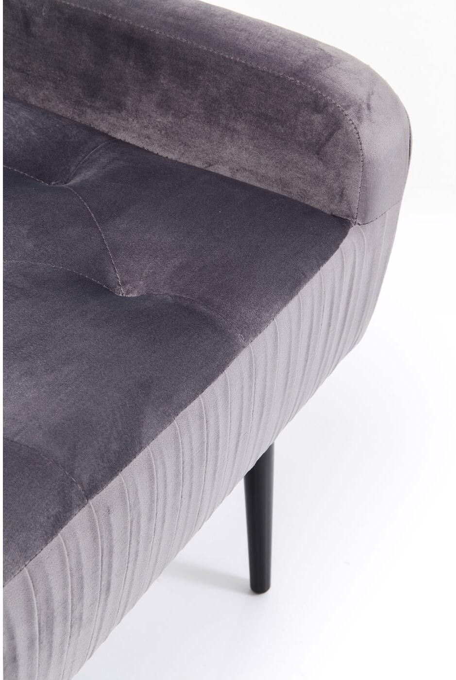 Sitzbank KARE DESIGN "Lofty 103 cm", grau, B:103cm H:55cm T:40cm, Holz, Polyester, Stahl, Sitzbänke, Sitzbank grau B/H/T: 103cm x 55cm x 40cm