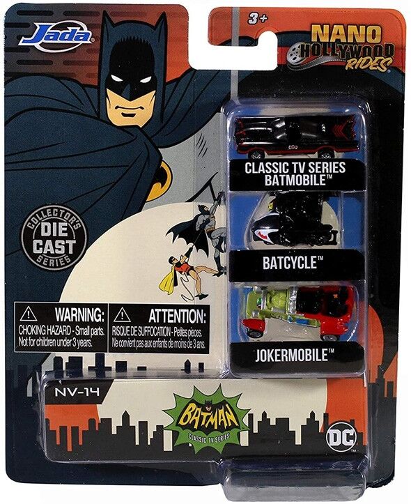 Miniature DC Comics Nano véhicule Batman 2021 classic 3 pack - Jada Toys