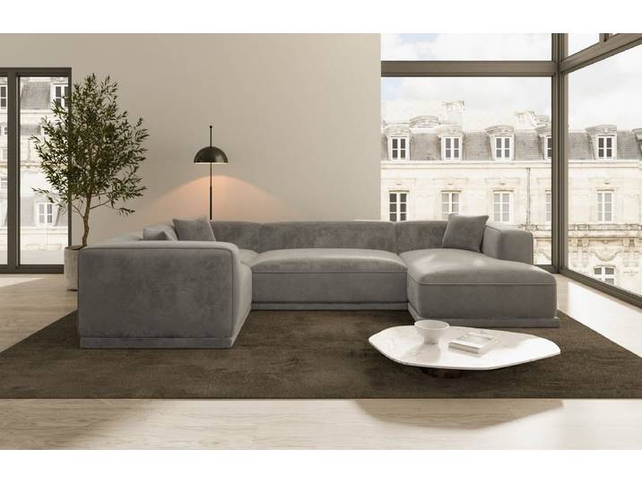 Stoff Wohnlandschaft Merida U-Form