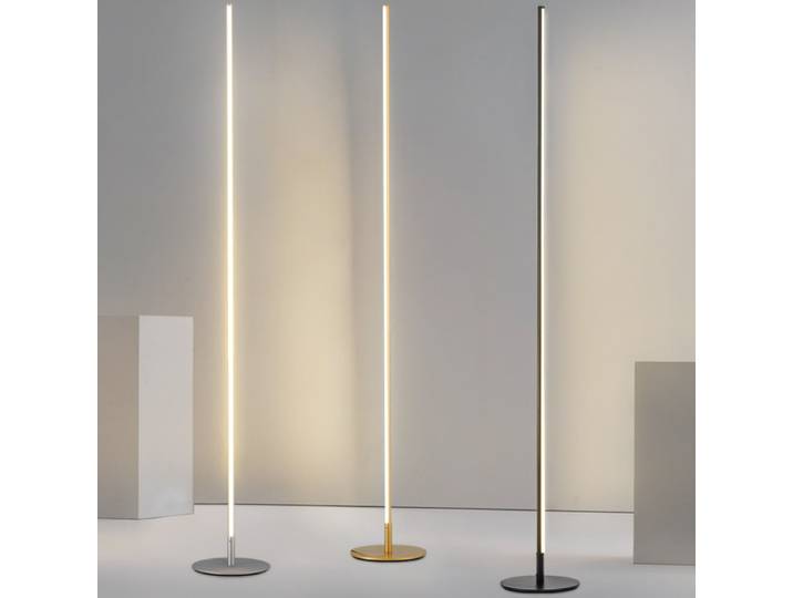 Lampadaire LED cylindrique à longue ligne avec télécommande, luminaires minimalistes modernes, décoration de chambre et d'étude, salon