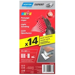 Norton Expert Schleifpapier 93x185mm K120 14er VE / Multi-Air