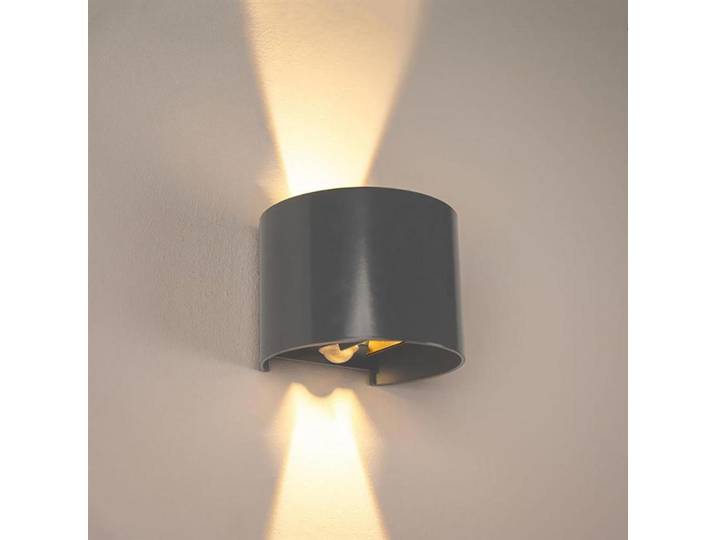 s.luce Led-Wandlampe Ixa mit Sensor Anthrazit Rund, Metall, LED integrated, 10x10x10 cm, Lampen & Leuchten, LED Beleuchtung, LED-Wandleuchten