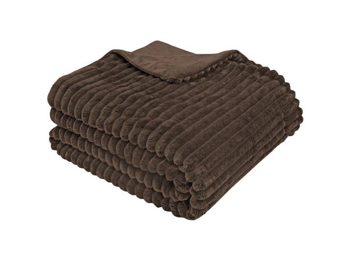 Zollner Kuscheldecke, 150x200 cm, 100% Polyester, Braun, 150x200 cm, Heimtextilien, Wohntextilien, Decken, Kuscheldecken