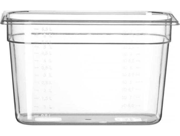 HENDI Gastronorm container – polycarbonaat – 7\,8L – temperatuurbestendig – transparant
