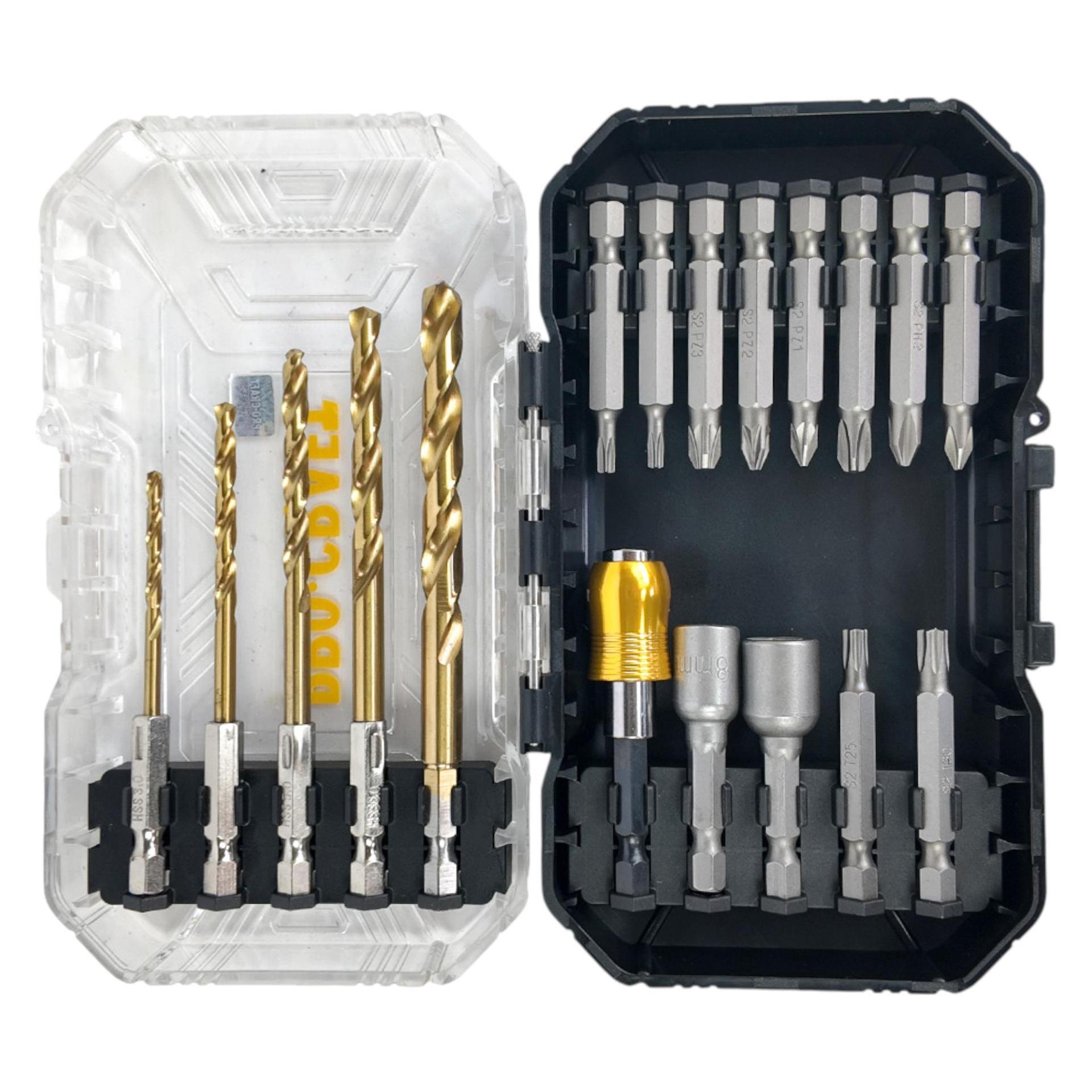 Procraft DBS-18 Bit und Bohrer Set 18 teilig S2 Stahl Phillips / Pozidriv / Torx (Kreuz Phillips PH, Kreuz Pozidriv PZ) (NULL)