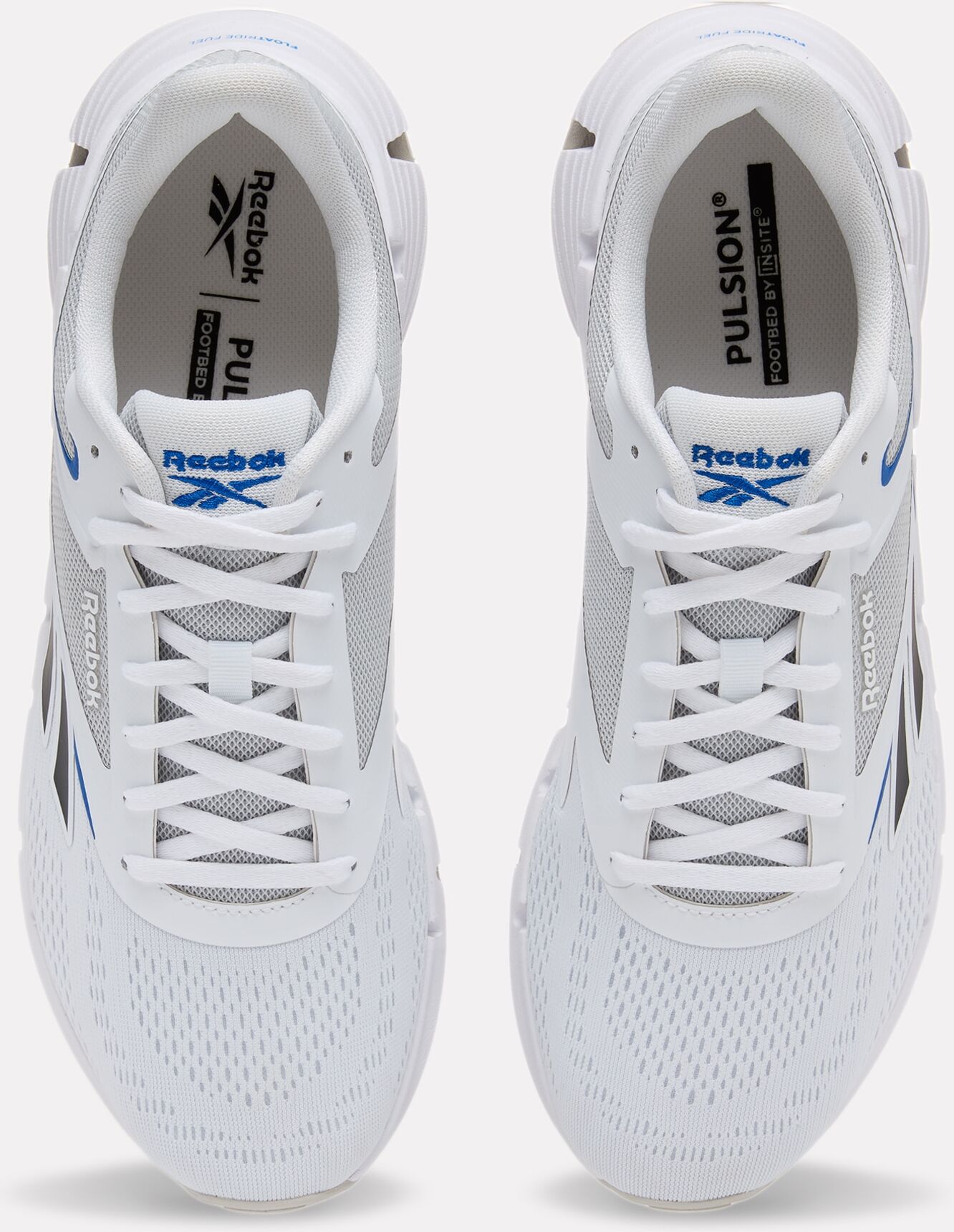 Laufschuh REEBOK "ZIG DYNAMICA 6", Herren, Gr. 45, weiß (weiß, grau, schwarz), Synthetik, Textil, Schuhe Laufschuh, mit reaktionsfreudiger Dämpfung und flexibler Sohle