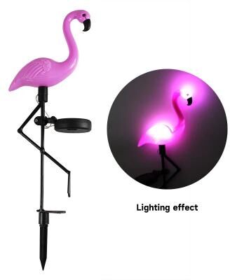 On Spot Shop Waterproof Solar Flamingo Light For Courtyard, Outdoor Garden LED Patio Walkway Standing Landscape Decoration Yard Light a