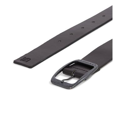 Gürtelschnalle G-STAR "Mett Gürtel", Damen, Gr. 80, braun (schwarz, schwarz metal), 100% Rindnarbenleder, Gürtel