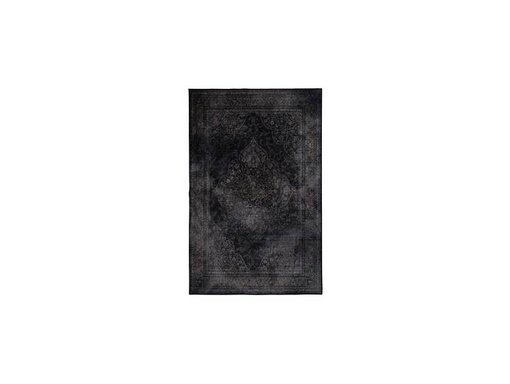 Tapis en viscose/coton/polyester gris, rectangulaire, à motifs -