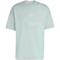 ADIDAS Herren Shirt ALL SZN mit aufgestickter Grafik, Größe S in Grün Grün