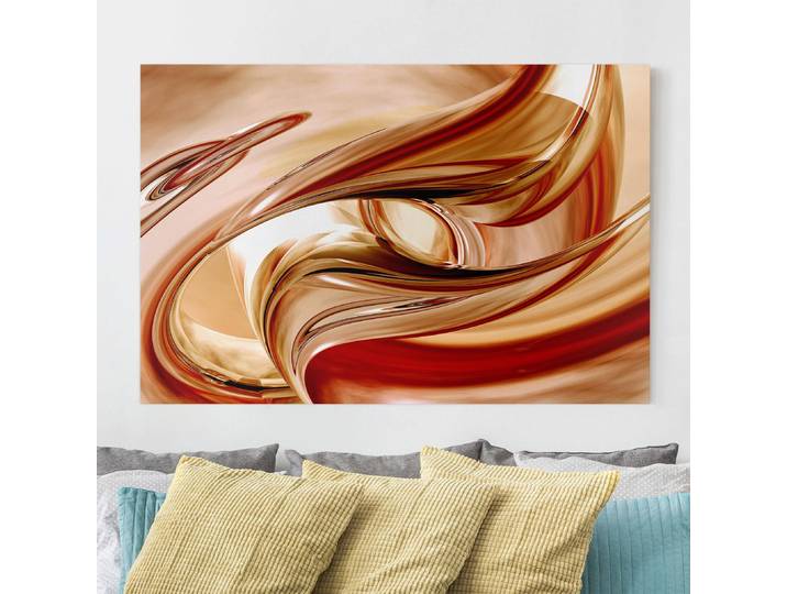 Leinwandbild Mandalay II Kunststoffart: Polyethylen Material: Kunststoff Motiv: Andere Muster: mit Motiv Braun 90cm