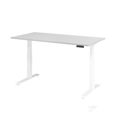 Hammerbacher-Sitz-Steh-Schreibtisch el.160x80cm Grau/Weiß-VXDKB16/5/W