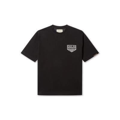 T-Shirt PAS DE MONACO "Pas De Monaco IMPASSE T-SHIRT", Herren, Gr. M, schwarz, 70% Polyester, 30% Baumwolle, bedruckt, relaxed fit, Rundhals, Shirts T-Shirt