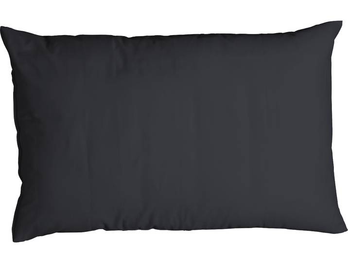 Kissenbezug CASATEX Uni , grau (schiefer), B:40cm L:80cm, Satin, Baumwolle, Kissenbezüge, Kissenbezug, Uni Design, Reissverschluss, tolle Farben