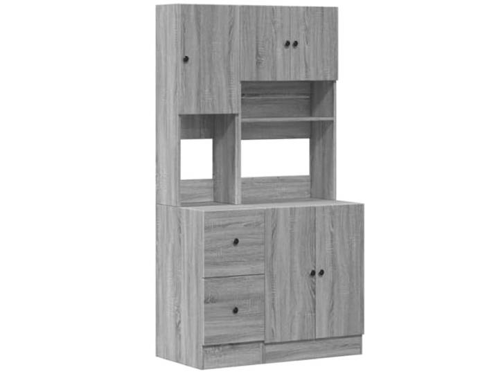 vidaXL Küchenschrank Grau Sonoma 95x50x180 cm Holzwerkstoff