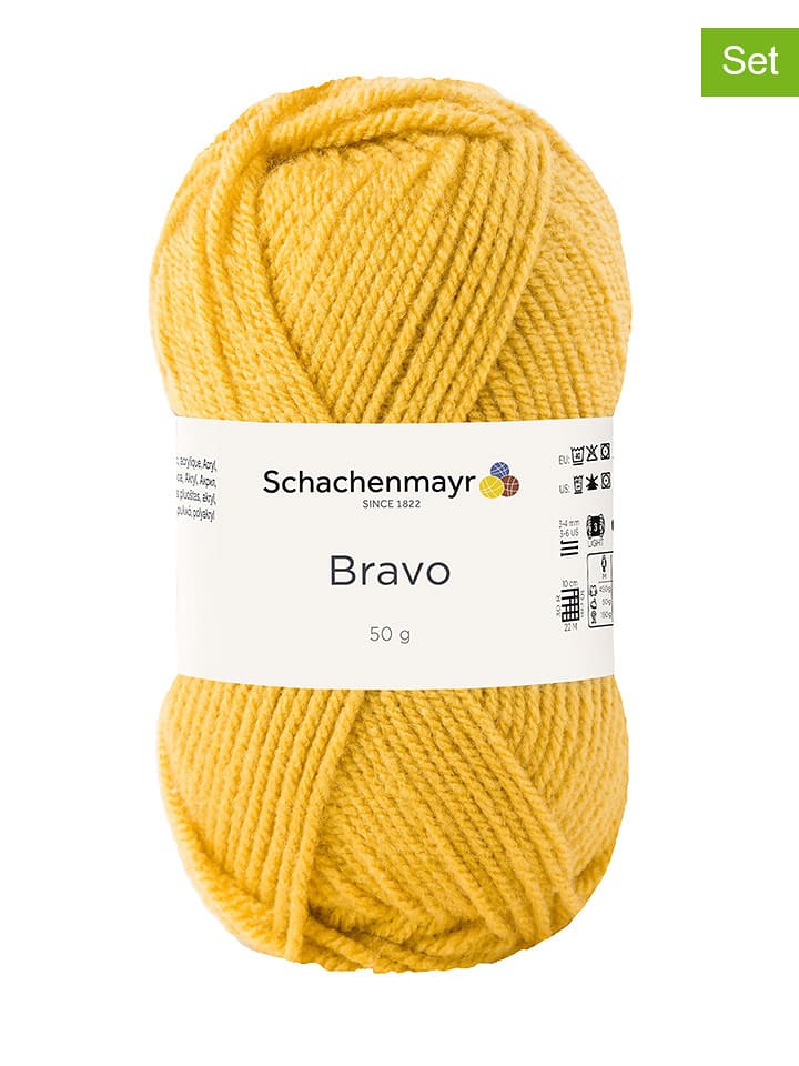 Schachenmayr since 1822 20er-Set: Kunstfasergarne ''Bravo'' in Gold - 20x 50 g - onesize