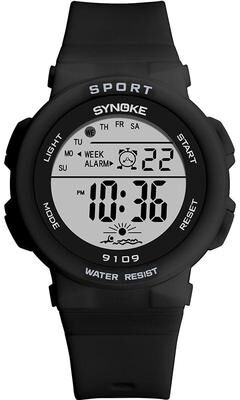 Everyday Crate SYNOKE 9109 Digital Sports Watch 50M Waterproof Multifunction LED Student Watch black
