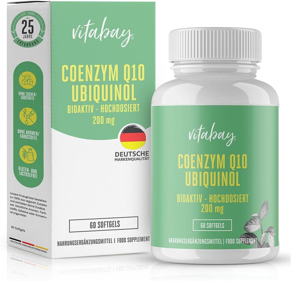 Vitabay Coenzym Q10 Ubiquinol 200 mg bioaktiv Weichkapseln