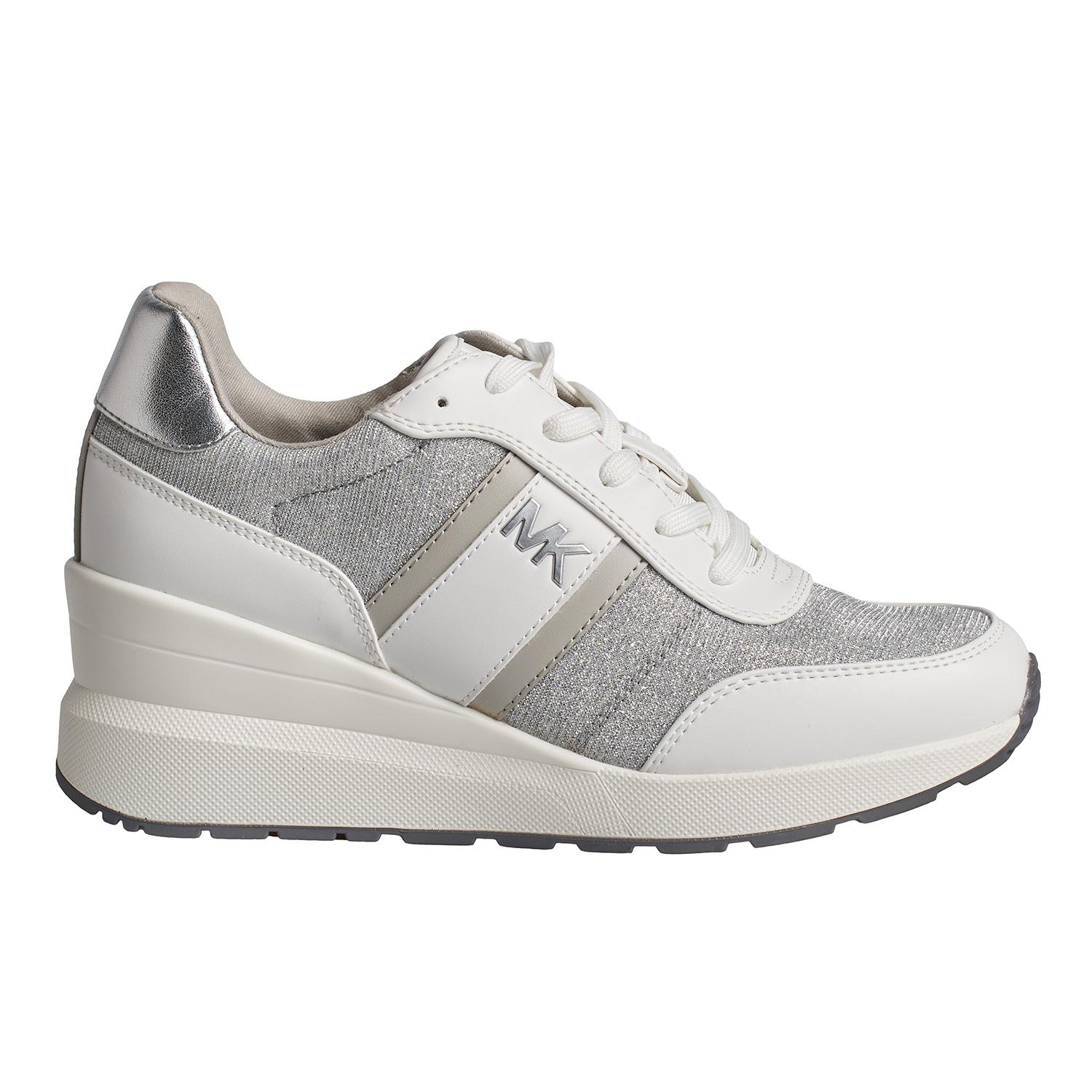 Mabel Damen-Sneakers aus Leder und Mesh mit glänzender Kette 43S4MBFSBD