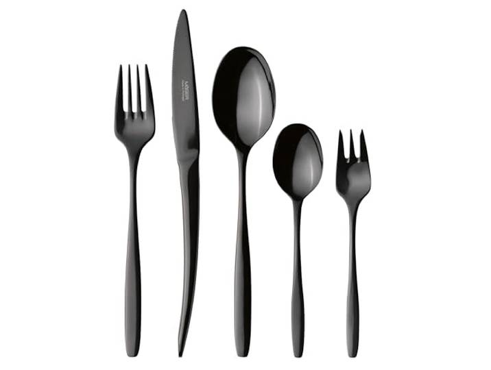 Mäser, Serie Nigran, Besteck-Set, Edelstahl Besteck-Set für 6 Personen, Schwarz
