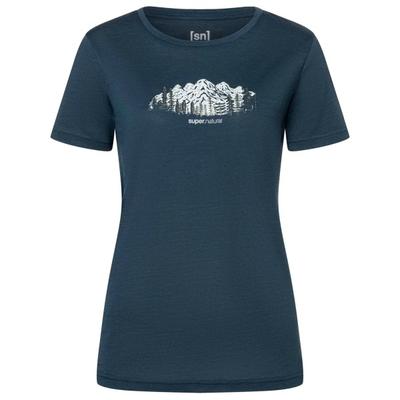 super.natural - Women's Canadian Woods Tee - Merinoshirt Gr S blau