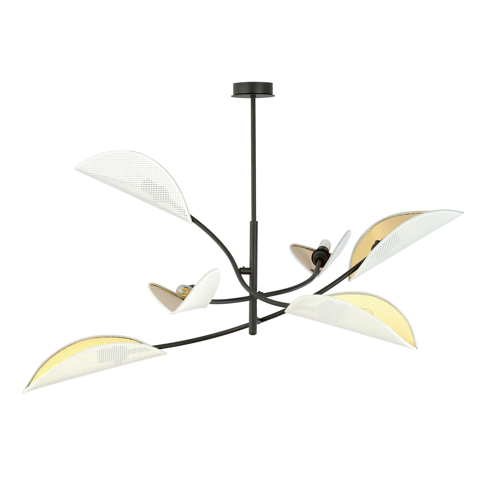 Emibig Hanglamp Lotus 6xE14 Wit/Goud 1107/6