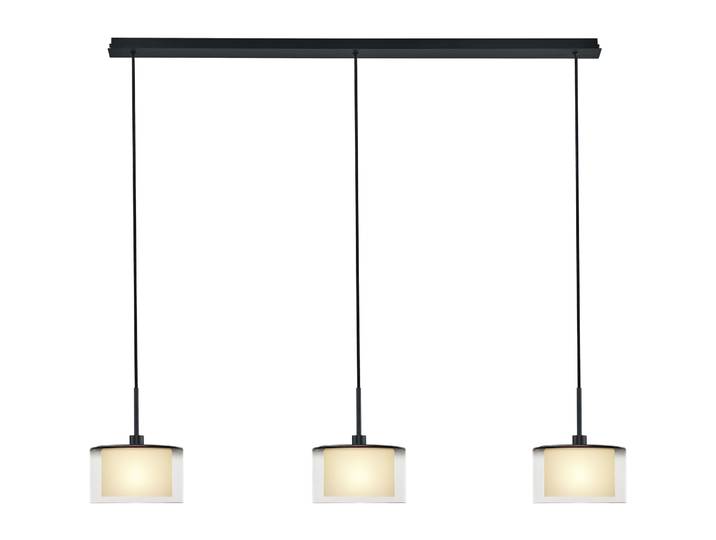 Bankamp Designer-Pendellampe Karl75 Schwarz Messing/Glas