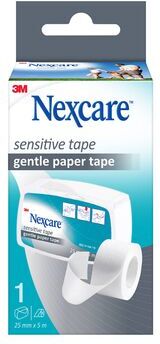 Nexcare Rolo Adesivo Branco 25 mm Sensitive Tape 1 un