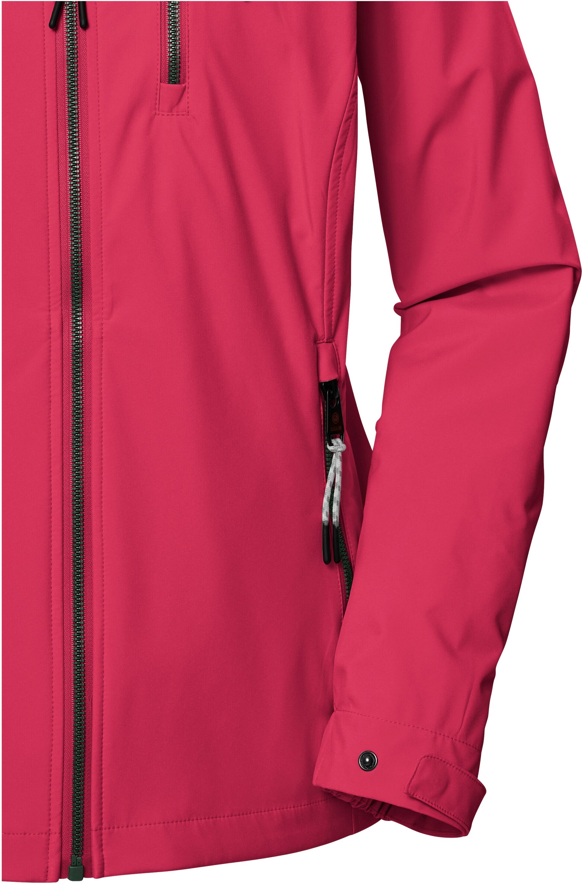 Softshelljacke "GS 74 WMN SFTSHLL JCKT", Damen, Gr. 46, pink, Oberseite: 100% Polyester.Rückseite: 100% Polyester.Futter: 100% Polyester, G.I.G.A. DX BY KILLTEC, Jacken Softshelljacke, Damen Softshelljacke, wasserabweisend, winddicht, pflanzenbasiert