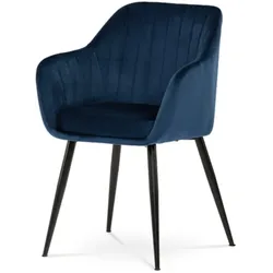 Autronic Esszimmerstuhl blau Stoff PIKA BLUE4