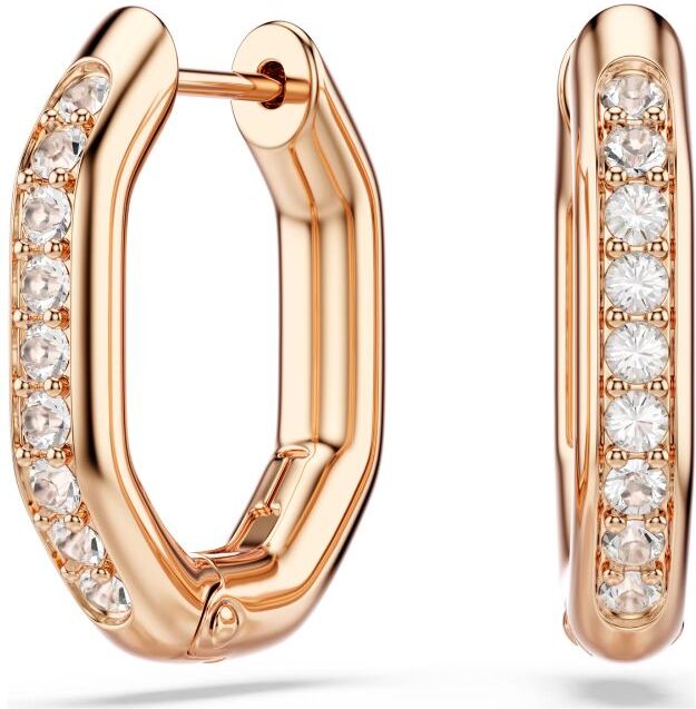 Swarovski Dextera rengaskorvakorut, S-koko, rosekullattu ja kirkkaat kristallit,