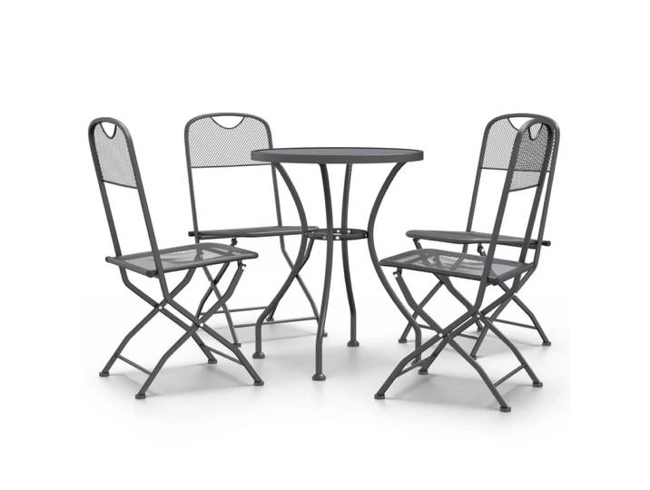 VidaXL - Garten essgruppe netz, One Size, Grau