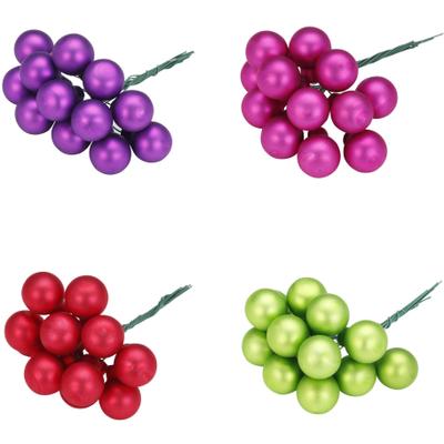 Christbaumschmuck MAGIC BY INGE "Spiegelbeeren Happy X-Mas, 4-fach sortiert", bunt, Ø:2cm, Glas, Weihnachtsbaumschmuck, Weihnachtsdeko, Weihnachtsschmuck aus Echtglas
