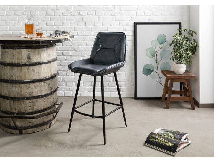 Chaise de bar 52x57 Cuir IRON LABEL #514