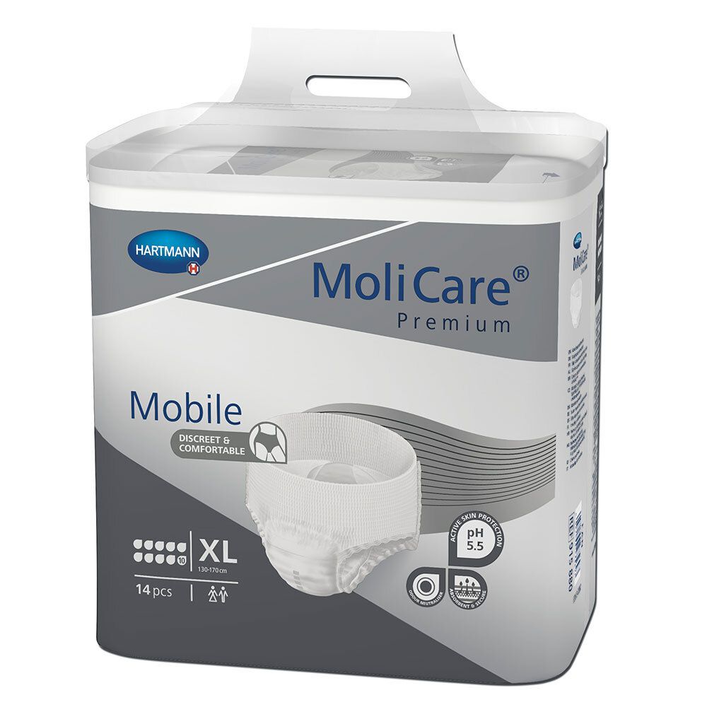 Molicare Premium Mobile 10 Tropfen Gr.XL 14 St Windeln