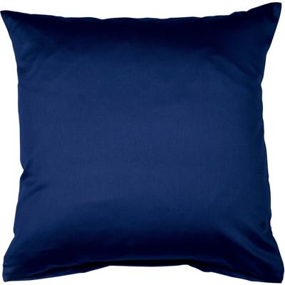 Kissenbezug JANINE "Colors Mako Satin", blau (marine), B:80cm L:80cm, Mako-Satin, Mako-Satin, Kissenbezüge, Kissenbezug, mit Reißverschluss, uni Kissenhülle, feinfädig, 100% Baumwolle