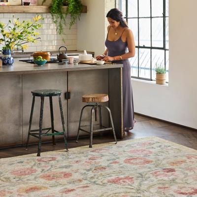 Padma Lakshmi x Rugs USA Padma Lakshmi Sufi Hand-Tufted Floral Motif Wool-Blend Rug