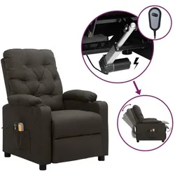vidaXL, Massageliege + Massagesessel, Massagesessel Elektrisch Taupe Stoff