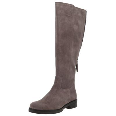 Stiefel GABOR "Gabor Stiefel Veloursleder", Damen, Gr. 38, grau (taupe), Veloursleder, Schuhe Stiefel