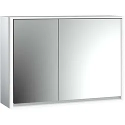 Emco Loft Aufputz-Lichtspiegelschrank 979805114 1000x733mm, LED, 2-türig, breite Tür rechts, aluminium/Spiegel