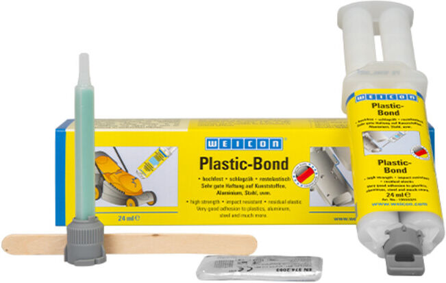 WEICON Plastic-Bond, Kunststoffklebstoff, 1 Set, cremeweiß, milchig (10565025)