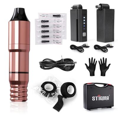 Stigma Professional Wireless Tattoo Machine Kit Rotary Tattoo Pen With Power Needles For Beginners em157 1