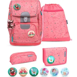 Belmil Motion Schulranzen Set 5-teilig mit 6 Patches - Blue Bird Koffer24