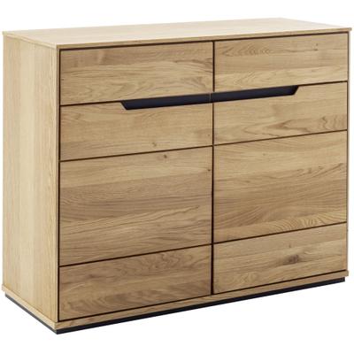 Regalelement MCA LIVING "Araya Regal", braun (eichenfarben), B:102,5cm H:82cm T:40,5cm, Holz teilmassiv, Regale, Schubkästen gedämpft