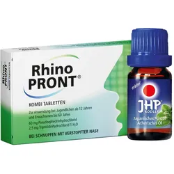 RhinoPRONT® Tabletten + JHP® Minzöl 1 Set