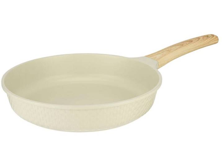 Bratpfanne RESTO KITCHENWARE Ran, Universalpfanne mit Antihaftbeschichtung , beige, H:6cm L:48,5cm Ø:28cm, Pfannen, Bratpfanne, Induktion, für alle Herdarten geeignet