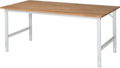 RAU Arbeitstisch, Buche-Platte, B 2000 x T 1000 x H 760-1080 mm